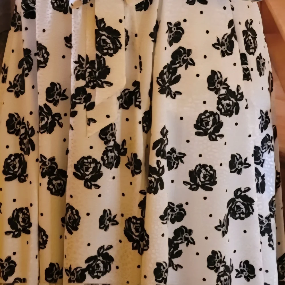 Lane Bryant Black and White Floral Long Sleeve Dress - Picture 2 of 2